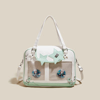 Large Capacity Cream Itabg Casual Student Commuter Shoulder Crossbody Bag