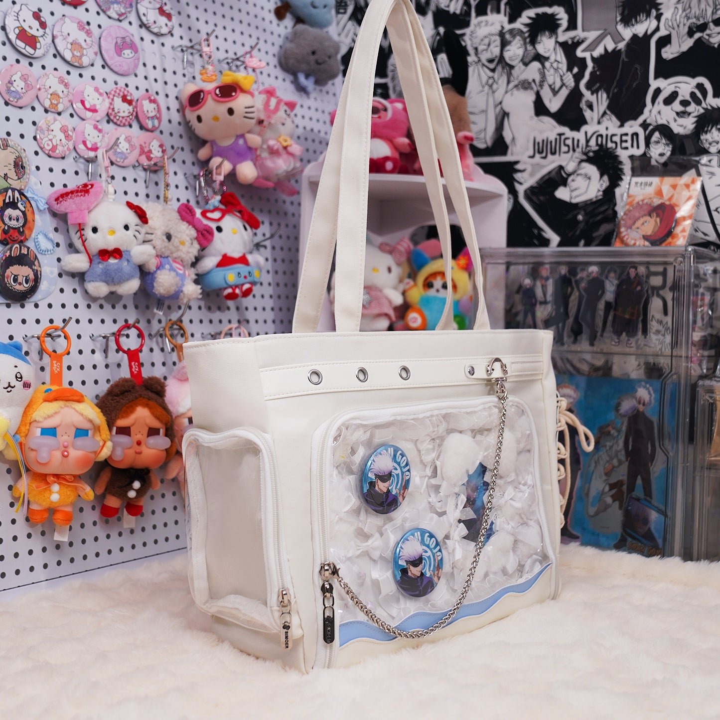 Gojo’s Blue Morning Tote Ita Bag– Jujutsu Kaisen Custom Series, Perfect for Conventions, Daily Outings & School
