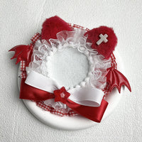 Handmade Demon Cat Badge Holder – Ita Bag Decoration Base for 2.28-2.95 inch (58mm-75mm) Badges