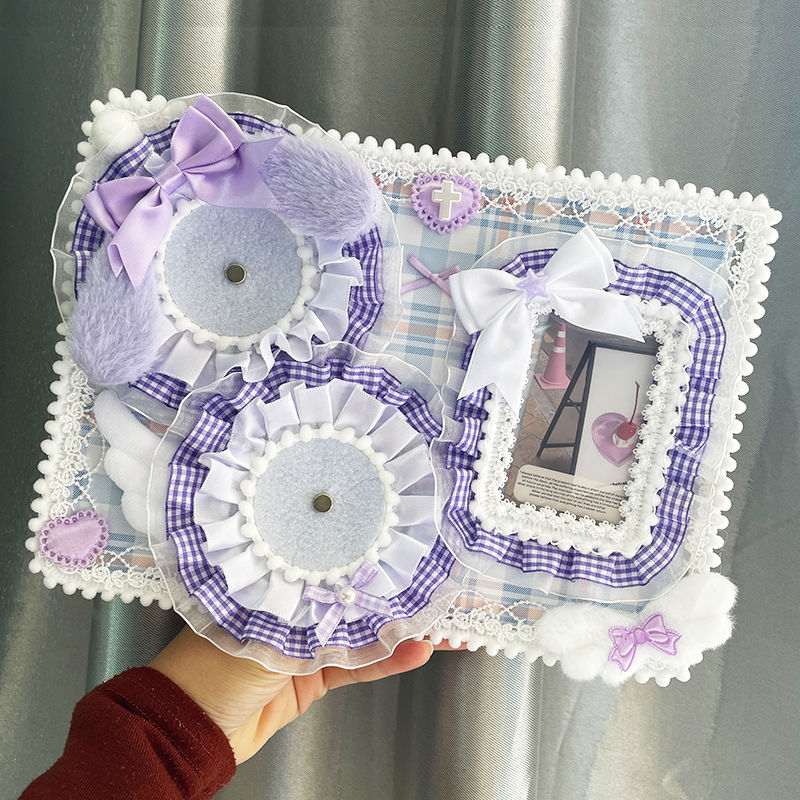 (Custom size) Enchanted Ribbon Itabag Display Insert - Holds 2 Badges and 1 Photocard Perfectly-Finished Ita Board Original Handmade