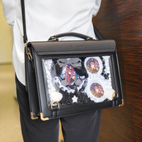 Hu Tao’s Shadow Lace Ita Bag– Large-Capacity Hard Shell Briefcase Ita Bag, Perfect for Conventions, School & Daily Use