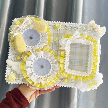(Custom size) Enchanted Ribbon Itabag Display Insert - Holds 2 Badges and 1 Photocard Perfectly-Finished Ita Board Original Handmade
