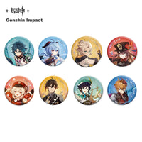 Lisenced Genshin Impact Character Illustration Series Badge – 2.28inches(58mm) – Xiao & Albedo