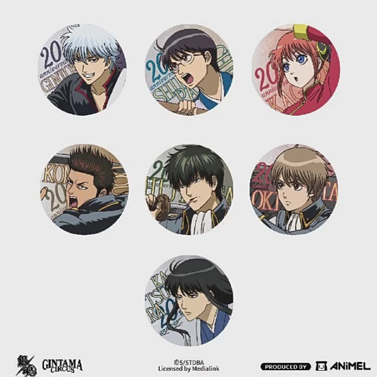 Officially Licensed Gintama 20th Anniversary Badge - Key Visual Edition
