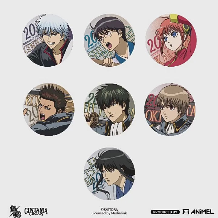 Officially Licensed Gintama 20th Anniversary Badge - Key Visual Edition