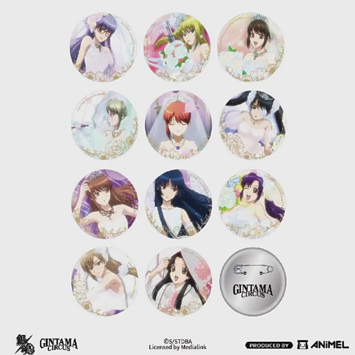Officially Licensed Gintama 20th Anniversary Badge - Bridal ED Edition
