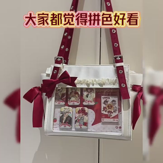 Sweet Dream Satin Ita Backpack with Detachable Bow
